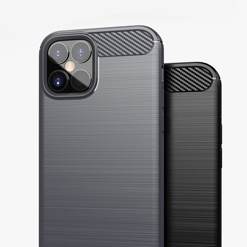 Pouzdro Carbon Shield pro Apple iPhone 12 Mini - Modrá