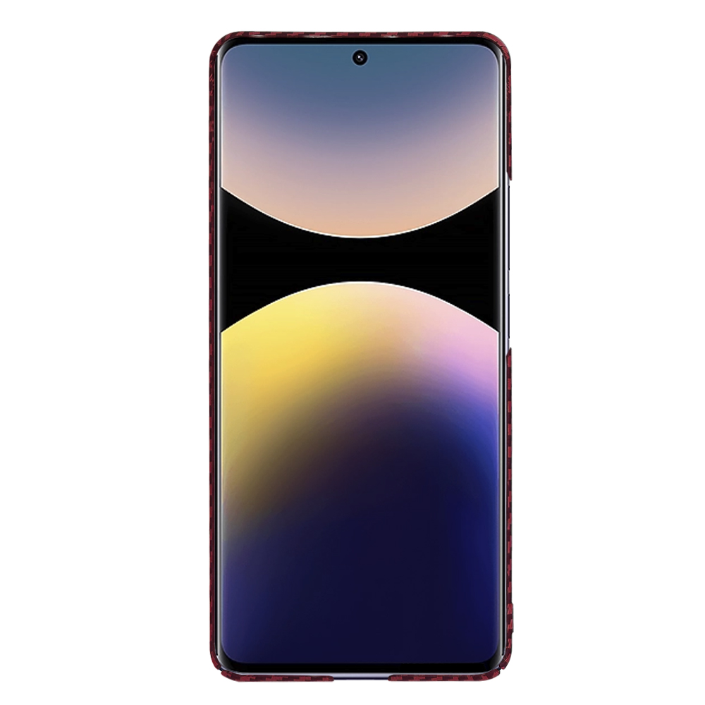 Ochranný obal s karbonovým vzorem pro Xiaomi Redmi Note 14 Pro+ 5G - Červená