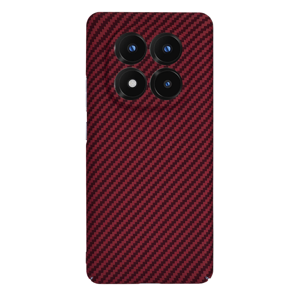 Ochranný obal s karbonovým vzorem pro Xiaomi Redmi Note 14 Pro+ 5G - Červená