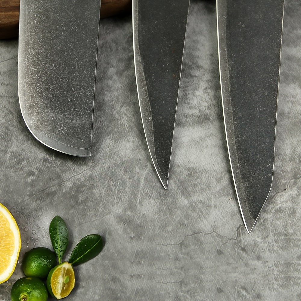 Damaškový kuchyňský nůž KU-37426 - Chef/Černá/Zlatá