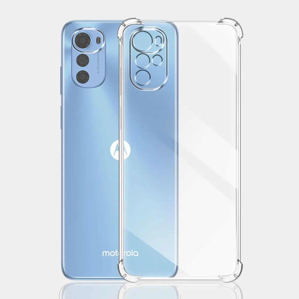 Silikónové puzdro so zosilnenými hranami pre Motorola Moto E32/Moto E32s/Moto G22 - Transparentná