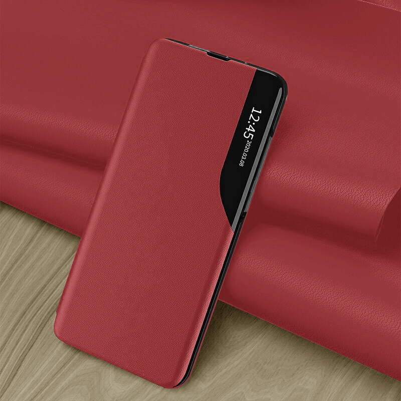 Elegantní knižkové pouzdro View Case pro Xiaomi Redmi Note 13 - Červená