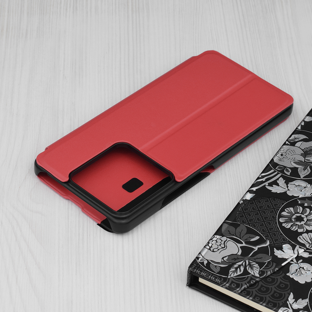 Elegantní knižkové pouzdro View Case pro Xiaomi Redmi Note 13 - Červená