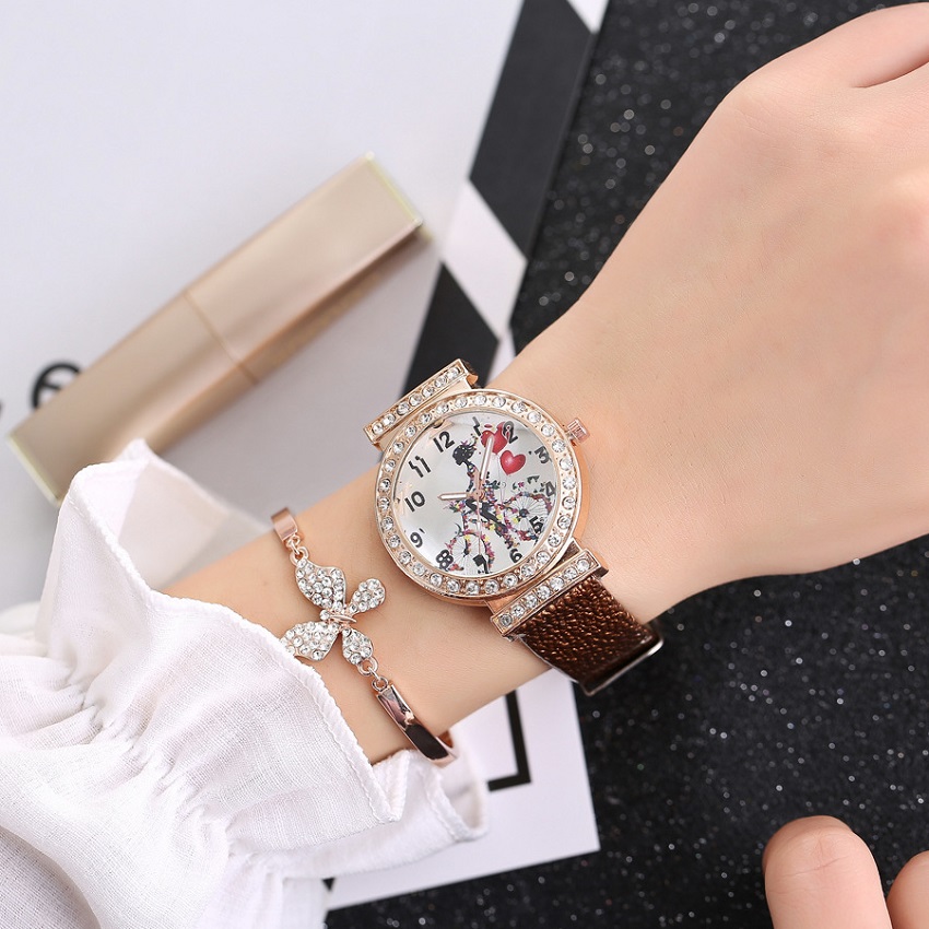 Hodinky ZI-12911 - Hnědá