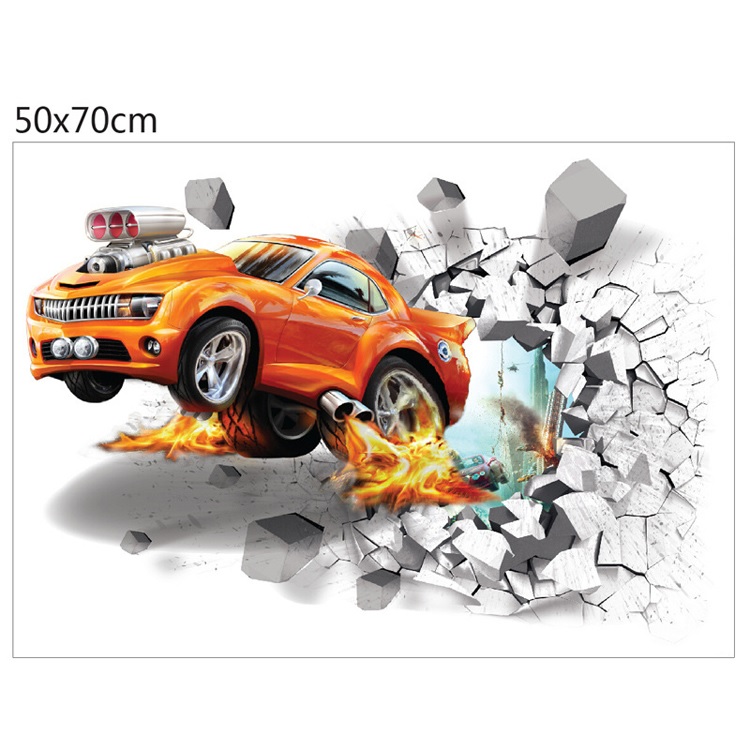 Samolepka na zeď / Tapeta Break Car