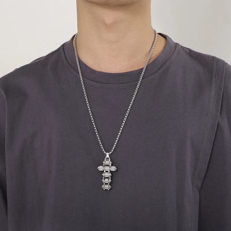 Náhrdelník Chain Cross - Stříbrná