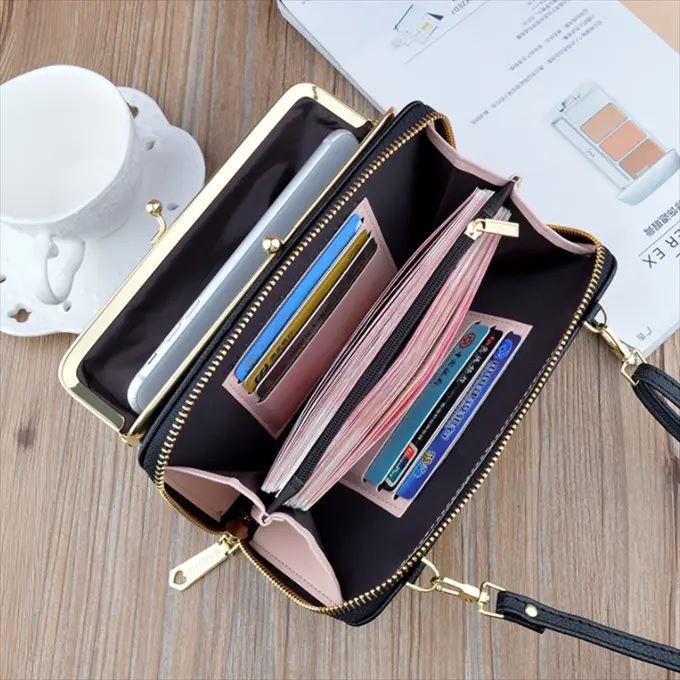 Crossbody Peněženka LE-25219 - Šedá