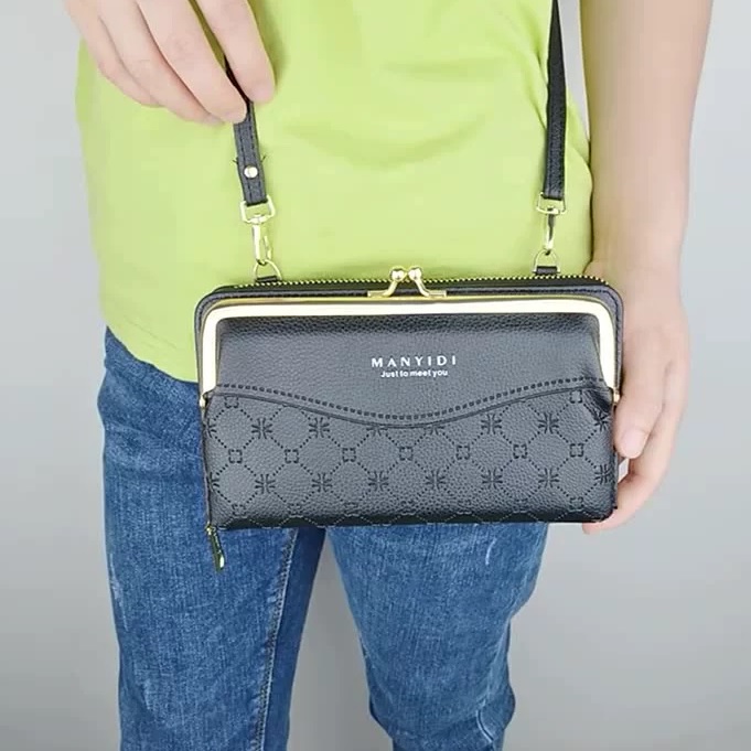 Crossbody Peněženka LE-25219 - Šedá