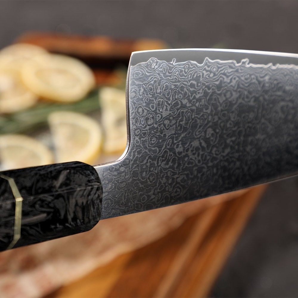 Damaškový kuchyňský nůž TS-37456 - Kiritsuke/Černá