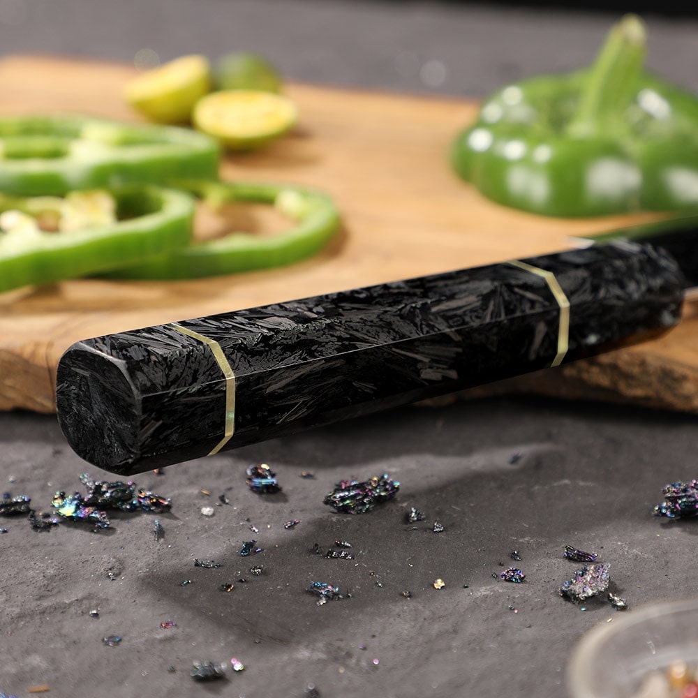 Damaškový kuchyňský nůž TS-37456 - Kiritsuke/Černá