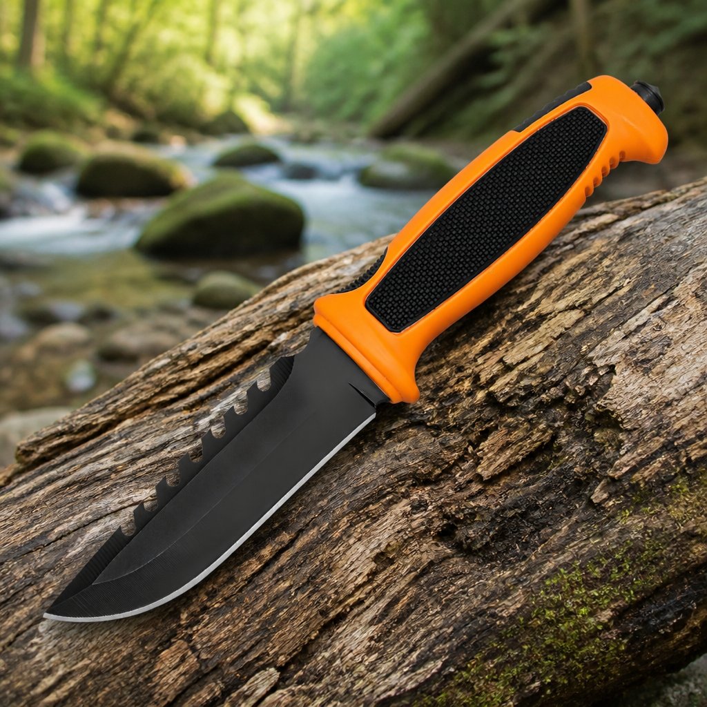 Outdoorový nůž ZR - 41053 - Černá / Oranžová / Typ2